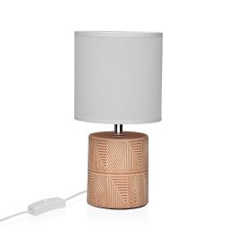 Lámpara Malia Beige Versa 14x28 cm - Cerámica y Textil (2 Unidades)