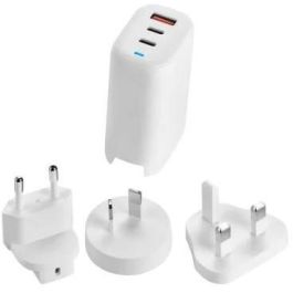 Acer Cargador GaN 65W, 3 Puertos: 2x USB-C y 1x USB-A