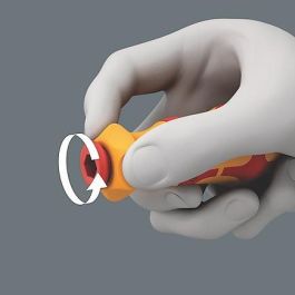 Wera 17 RA 1 Kraftform Kompakt VDE Juego de destornilladores planos aislados, 17 piezas con funda