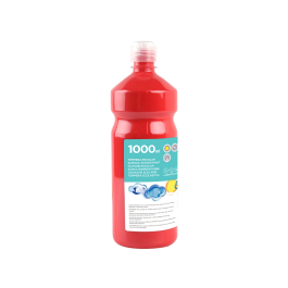 Liderpapel Tempera liquida escolar 1000 ml Rojo Superlavable