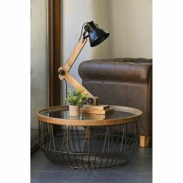 DKD Home Decor Lámpara Sobremesa 15 x 65 x 50 cm Marrón Negro Mango Metal