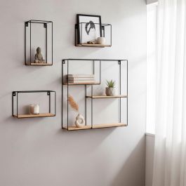 Estantería Max Home Hierro Madera MDF (2 Unidades)