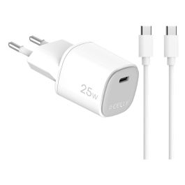 Cable USB Celly UPTC1USBC25WCTC Blanco