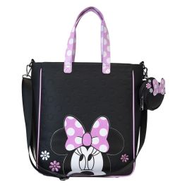 Loungefly Bolso Rock the Dots Minnie Disney Floral con Monedero de Piel Vegana Desmontable