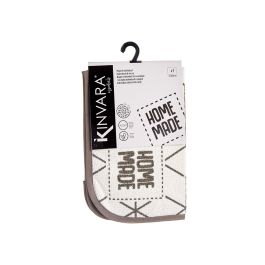Kinvara Mantel Individual Rizo Home Made Gris y Blanco 33x48 cm (0.3cm alto) (Set de 24)