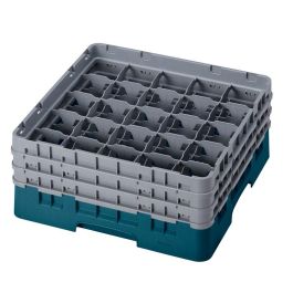 CAMBRO - 25S638-414 - Cesta de lavado 25 comp. 3 alturas - 8,7 cm Ø máx. - alt. máx. 17,6 cm - 50 x 50 x 22,5 cm - Cerceta Precio: 73.89000036. SKU: B1F5ZKKTW6