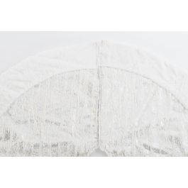 Base Arbol Navidad Moderna DKD Home Decor Plateado Blanco 120 x 2 x 120 cm (2 Unidades)