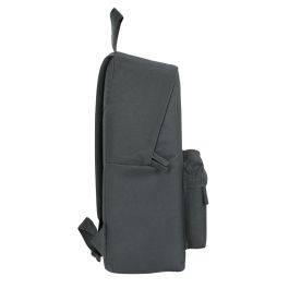 Safta Mochila Escolar Basic Gris 33x42x15cm, ideal para Colegio o Uso Diario, Resistente con Material CHAMELEON para Niños y Jóvenes a partir de 3 años