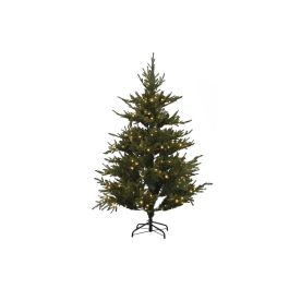 DKD Home Decor Árbol de Navidad Alpina Verde de 180 cm con 815 Ramas, Iluminación LED de Luz Cálida y Diseño Desmontable