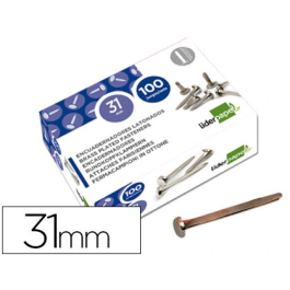 Liderpapel Encuadernadores N.7 Niquelados 31 mm Caja de 100 Unidades Metal Precio: 10.285. SKU: B14FJR9JQW