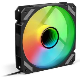 Sharkoon SHARK Mirror PWM RGB Ventilador Carcasa 12 cm Negro, Efecto Espejo Infinito ARGB, 500-1500 RPM, 26.8 dB