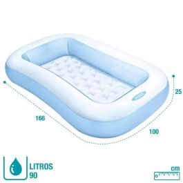 Piscina hinchable bebé rectangular (capacidad 90 litros) (+2 años) 166x100x25cm Piscina hinchable bebé rectangular (capacidad 90 litros) (+2 años) 166x100x25cm