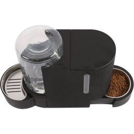 M Pets PET6953182739814 Dispensador de agua y croquetas DUPLO 1,3kg/3L 40x16,2x29,1 cm Negro