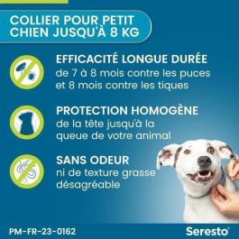 Seresto Collar Antiparasitario para Perros Pequeños, Protección 7-8 Meses contra Pulgas y Garrapatas
