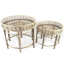 Mesa Auxiliar DKD Home Decor Ratán (2 pcs)