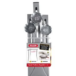 Algon Bbq Trípode 2 En 1 Regulable para Paelleros con Dimensiones 33 cm Ancho, 10.6 cm Alto, 71.5 cm Largo (4 Unidades)