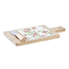 DKD Home Decor Tabla Aperitivo Navidad Tradicional Set de 3 de Bambú y Gres - Colores Rojo, Natural y Blanco - 11.8 cm Largo x 21.5 cm Ancho Precio: 4.49999968. SKU: B13B369MRA