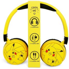 OTL TECHNOLOGIES Auriculares Inalámbricos Pikachu Pokemon Bluetooth ANC Diadema Ajustable y Almohadillas Suaves para Niños y Dispositivos Múltiples