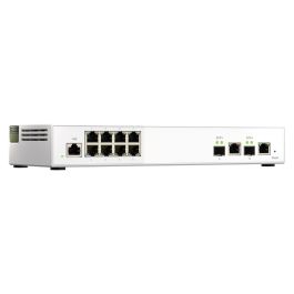 Qnap QSW-M2108R-2C Conmutador Gestionado, 8 Puertos 2.5GbE RJ-45, 2 Puertos Combo 10GbE SFP+/RJ-45, Desktop/Rack 1U, 80 Gbps, IEEE 802.3bz/bn