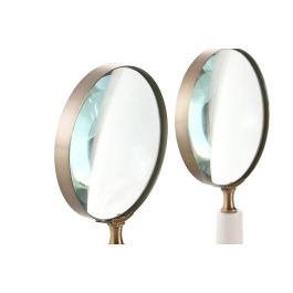 Lupa De Mano Colonial DKD Home Decor Blanco Dorado 14 x 4 x 29.5 cm (6 Unidades) Lupa De Mano Colonial DKD Home Decor Blanco Dorado 14 x 4 x 29.5 cm (6 Unidades)