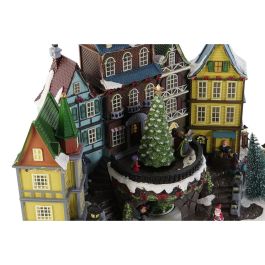 DKD Home Decor Ciudad Navidad Tradicional de Resina con Luz LED, Movimiento Musical y Baterías Incluidas, Multicolor 40x26x32.5 cm DKD Home Decor Ciudad Navidad Tradicional de Resina con Luz LED, Movimiento Musical y Baterías Incluidas, Multicolor 40x26x32.5 cm