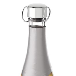 Koala Bodega - Set de 2 Tapones Reutilizables de Metal y Silicona para Cava y Vino Espumoso con Sellado Hermético (5x3,4x3 cm)