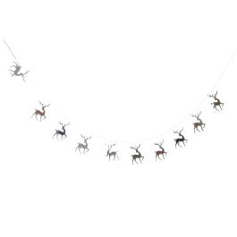 DKD Home Decor Guirnalda Navidad Tradicional Plateada con 10 Leds, Diseño Reno, 107 cm de Largo, Material PVC, Alimentación Pilas AA Precio: 4.59558. SKU: B19NSWX5NL