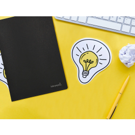 Liderpapel Libreta A5 Negra 80 Hojas 60gr Cuadro 5mm Con Doble Margen