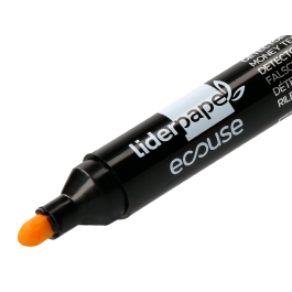 Liderpapel Rotulador Detector de Billetes Falsos Ecouse Cuerpo Plástico 100% Reciclado Verificador Euro y Divisas Trazo 3mm