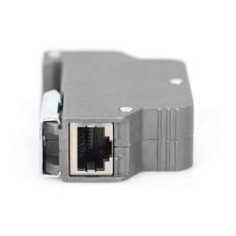 Digitus DN-95421 Protector Sobretensión PoE (RJ45) para Montaje en Riel DIN, Interior, Gris, IP40, 2 Puertos Ethernet