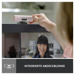 Logitech Webcam Brio 500 Rosa Full HD 1080p 4MP 90° con Clip de Montaje Universal USB-C Plug and Play Rightlight 4 HDR