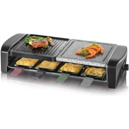 Severin RG9645 Raclette grill para 8 personas, piedra de cocción natural, 1400W, termostato ajustable, Negro Precio: 72.49999955. SKU: B19284C4LX