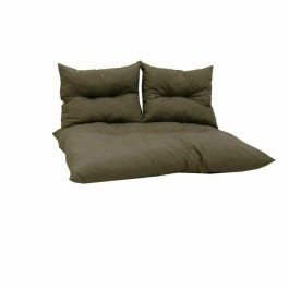 Jardin Prive Kit Palet Sofá Colchón 120x80x10cm + 2 Cojines Respaldo 45x55x14cm Taupe Algodón Poliéster Hidrófugo