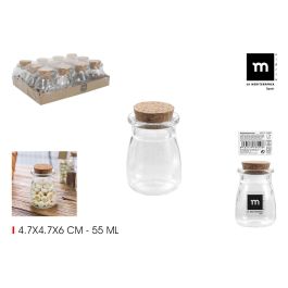 Tarrito de vidrio con tapón de corcho 55 ml - La Mediterranea (36 Unidades) Precio: 14.49999991. SKU: B1B9Y2EDQ7