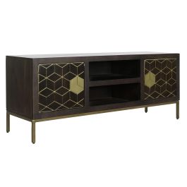 Mueble de TV DKD Home Decor 140 x 40 x 55 cm Negro Metal Acacia Precio: 420.69000006. SKU: B1B4HT3QG4