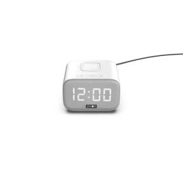 Despertador cargador con altavoz - EVOOM - EV304601 - Blanco con cargador inalámbrico y altavoz integrado Despertador cargador con altavoz - EVOOM - EV304601 - Blanco con cargador inalámbrico y altavoz integrado