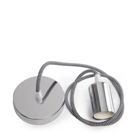 Lámpara Colgante E27 con Cable de Tela, 1000mm, Rosetón Metálico, SC-MPL014 Precio: 5.50000055. SKU: B12KAFH93W