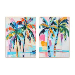 Lienzo Home ESPRIT Palmeras Tropical 90 x 3,5 x 120 cm (2 Unidades) Precio: 130.5900002. SKU: B1DAVYEBSM