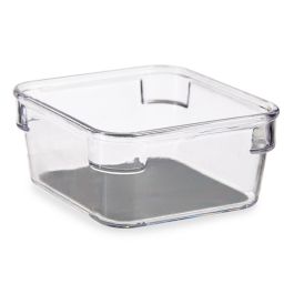 Kinvara Organizador con Antideslizante Gris y Transparente Plástico PET 100% Reciclado y TPR 9 cm