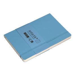 Cuaderno Con Gomilla Antartik Notes Tapa Blanda A5 Hojas Rayas Azul Claro 80 Hojas 80 gr Fsc