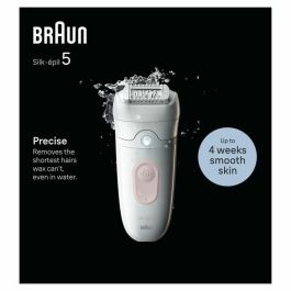 Braun Silk-épil 5-000 BRA1735802436122 Depiladora Eléctrica Inalámbrica, Resistente al Agua, 2 Velocidades, Rosa/Blanco