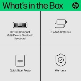 HP Teclado Bluetooth Multi-Dispositivo Compacto Inalámbrico para Escritorio, Laptop, Tablet y Teléfono