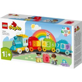 LEGO DUPLO 10954 Tren de los Números Aprende a Contar - Juguete Educativo para Bebés +18 Meses con 10 Bloques Numéricos y Figuras