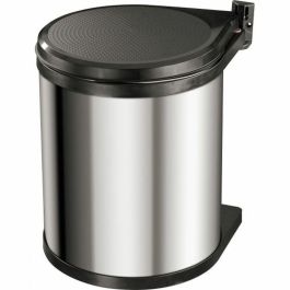 Cubo de basura Hailo Compact-Box Acero 15 L Negro Gris Integrable