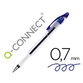 Q-connect Bolígrafo Delta Azul con Sujeción de Caucho y Capuchón, Tinta a Base de Aceite, Punta Media 1mm, Trazo 0.7mm Precio: 15.49999957. SKU: B1FAYGS3S9