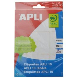 Apli Etiquetas Adhesivas Blancas 26x54 mm, Pack de 10 Hojas (120 etiquetas), Escritura Manual Precio: 1.49999949. SKU: B1G3P29XPT