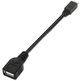 Nanocable 10.01.3500 Cable USB 2.0 OTG Micro USB B Macho a USB A Hembra para Móviles y Tablets - 15cm Negro Nanocable 10.01.3500 Cable USB 2.0 OTG Micro USB B Macho a USB A Hembra para Móviles y Tablets - 15cm Negro