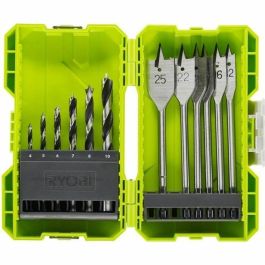 Ryobi Caja para taladro de madera apilable 12 accesorios (6 taladros + 6 mechas planas) Precio: 32.49999984. SKU: B12S34DHQ8