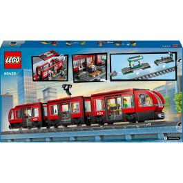 LEGO 60423 City Tranvía y Estación del Centro de la Ciudad, set de juego de construcción para niños a partir de 7 años