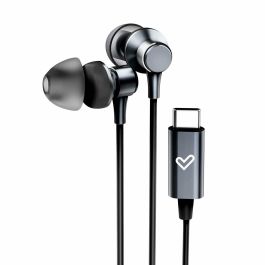 Energy Sistem Auriculares Metallized Type C con Cable, Diseño en Aluminio y Plástico Reciclado, Intrauditivos, Control de 3 Botones, Funda de Transporte